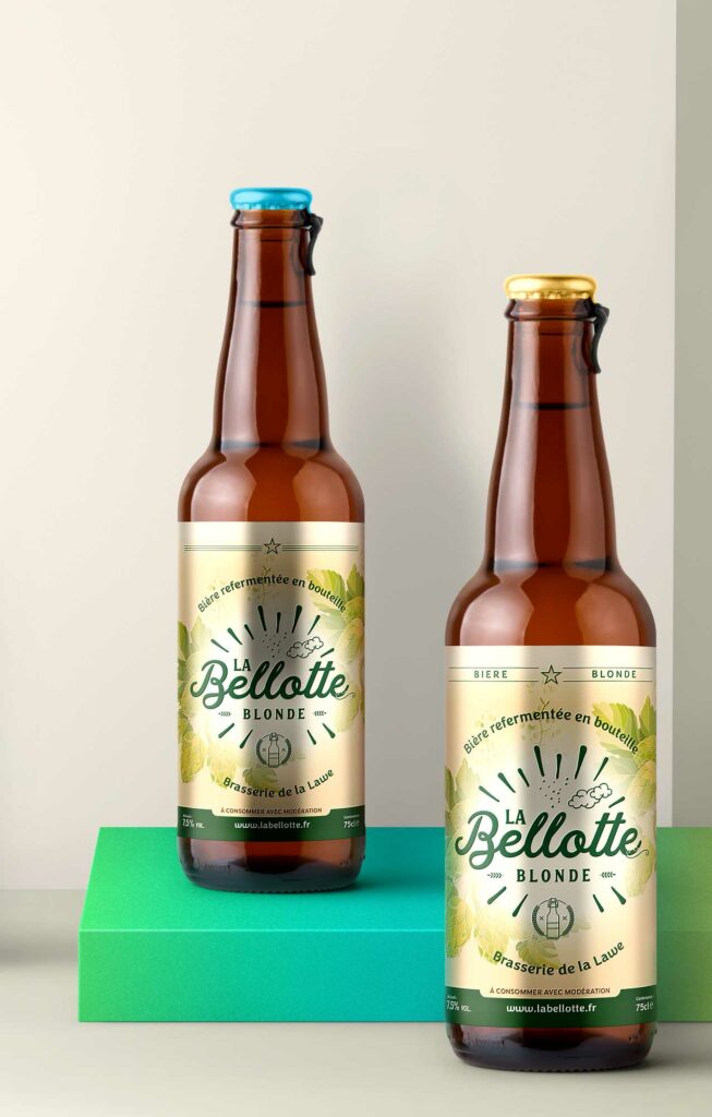 Bouteilles de bière La Bellotte Blonde.