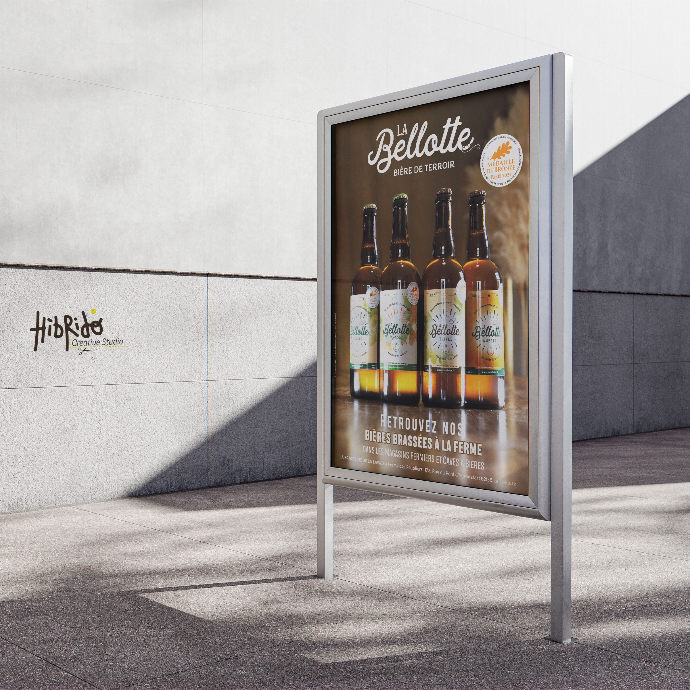 Affiche publicitaire bière La Bellotte.